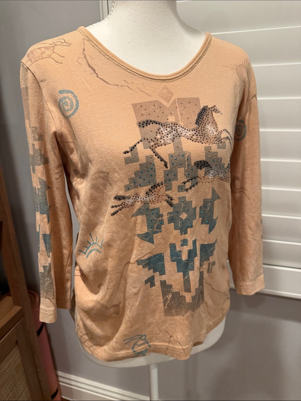 Vintage embellished western top